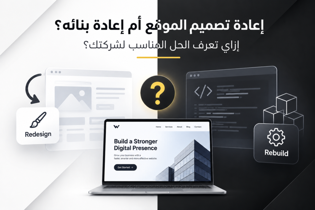 إعادة تصميم الموقع أم إعادة بنائه؟ إزاي تعرف الحل المناسب لشركتك؟