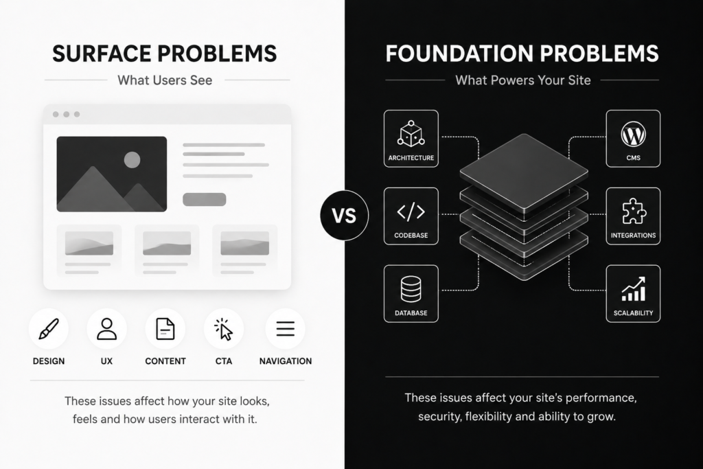 website redesign vs rebuild
