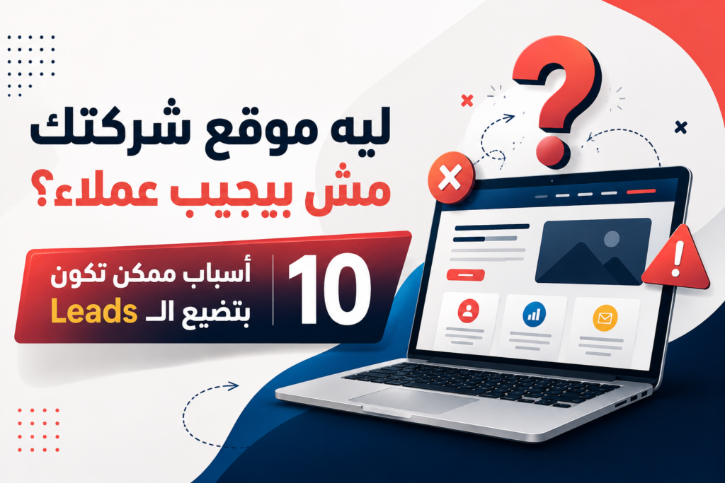 ليه موقع شركتك مش بيجيب عملاء؟ 10 أسباب ممكن تكون بتضيع الـLeads