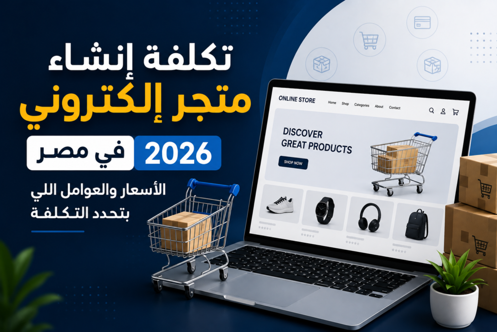 تكلفة إنشاء متجر إلكتروني في مصر 2026: الأسعار والعوامل اللي بتحدد التكلفة