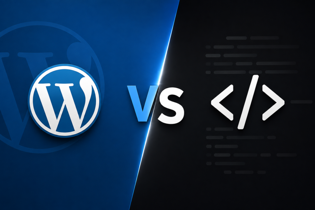 WordPress أم البرمجة الخاصة؟ أيهما أفضل لموقعك في 2026؟